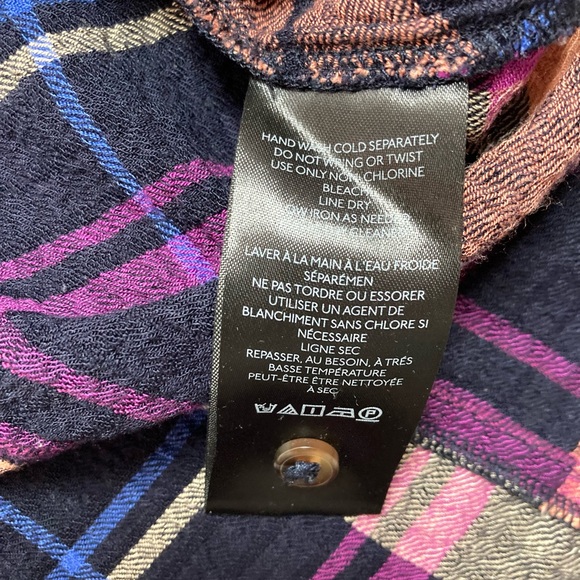 Anthropologie/PILCRO Gauze Plaid Ruched Button Down Shirt - Picture 12 of 13